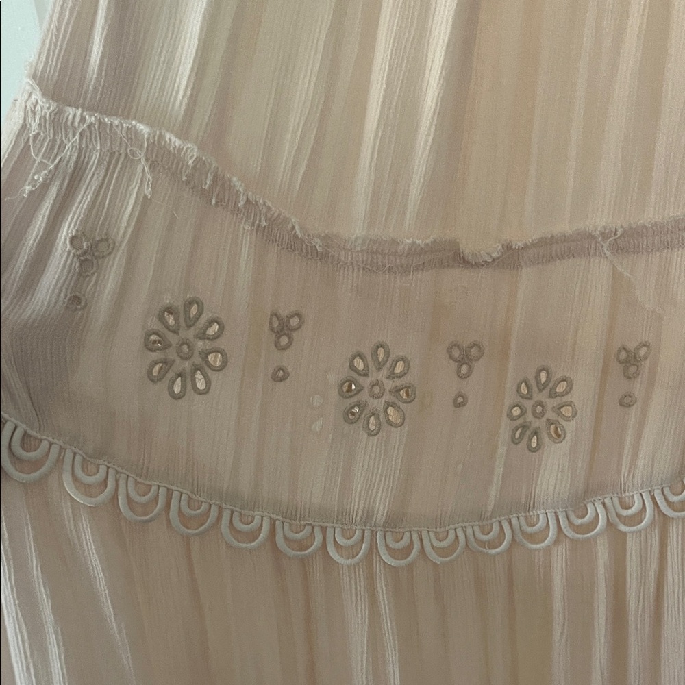 Free People Blush Button-Front Eyelet Maxi Dress - Picture 4 of 8